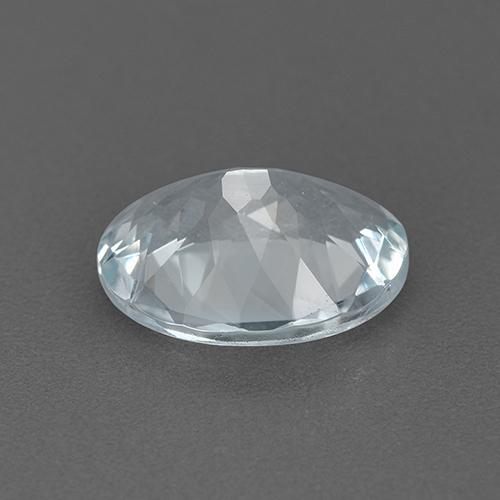 Aguamarina blanco natural de 1,60 ct, corte óvalo, VVS