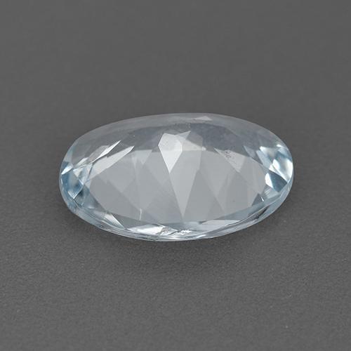 Aguamarina blanco natural de 1,47 ct, corte óvalo, VVS-VS