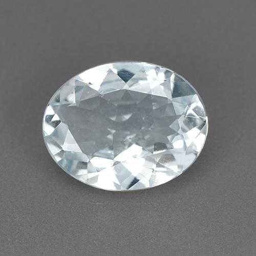 Aguamarina azul natural de 1,38 ct, corte óvalo, VVS