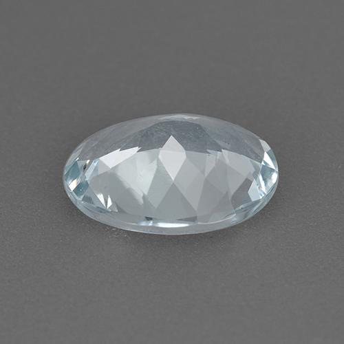 Aguamarina azul natural de 1,38 ct, corte óvalo, VVS