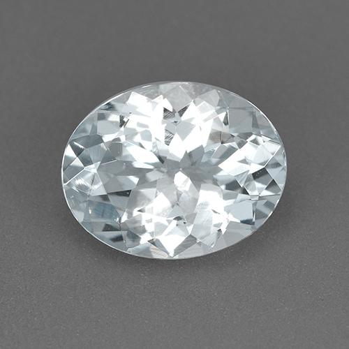Aguamarina Blanco azulado natural de 1.66 ct, Corte Óvalo, VVS
