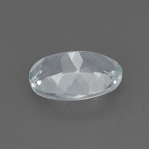 Aguamarina blanco natural de 1,13 ct, corte óvalo, VVS