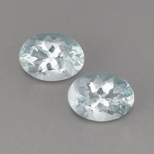Gemas de Aguamarina Azul pálido natural de 2.25 ct, Corte Óvalo, VVS-VS