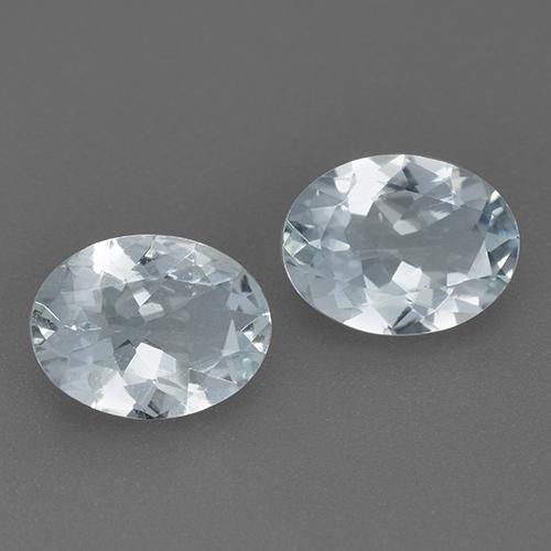 Gemas de aguamarina azul natural de 2,02 ct, corte óvalo, VVS-VS