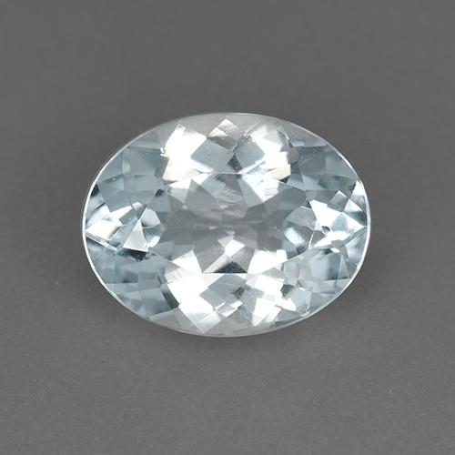 Aguamarina azul natural de 1,93 ct, corte óvalo, VVS-VS
