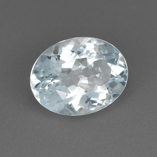 Aguamarina azul natural de 1,93 ct, corte óvalo, VVS-VS