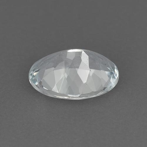 Aguamarina blanco natural de 0,87 ct, corte óvalo, VVS-VS