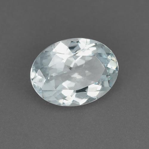 Aguamarina Azul claro natural de 0.99 ct, Corte Óvalo, VVS-VS