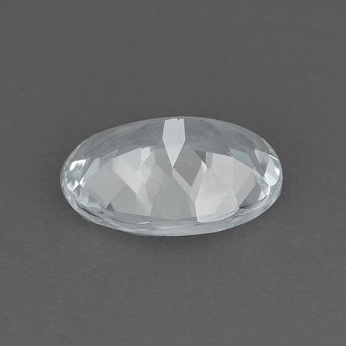 Aguamarina blanco natural de 0,88 ct, corte óvalo, VVS