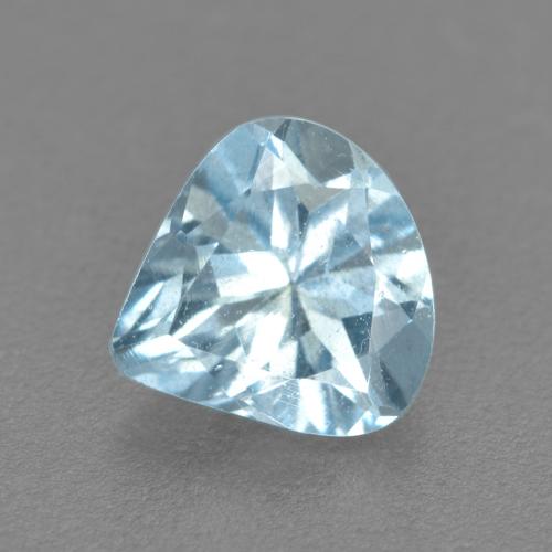 Aguamarina azul natural de 0,65 ct, en forma de pera, VS-SI