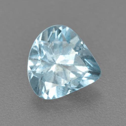Aguamarina azul natural de 0,65 ct, en forma de pera, VS-SI