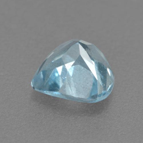Aguamarina azul natural de 0,65 ct, en forma de pera, VS-SI