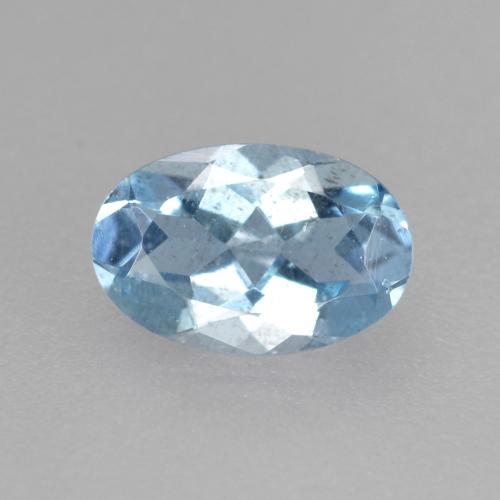Aguamarina Celeste natural de 0.38 ct, Corte Óvalo, VS-SI