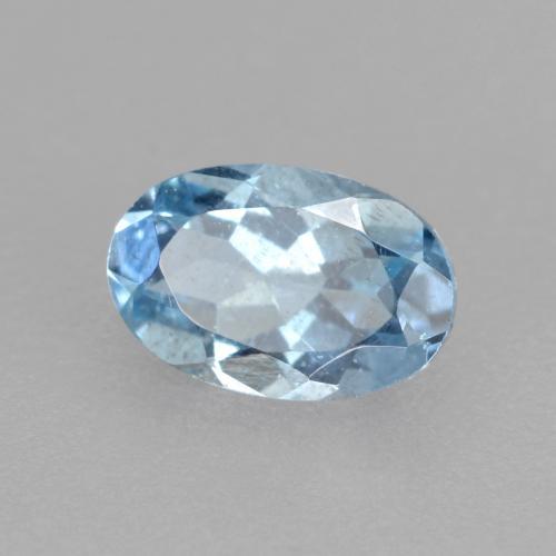 Aguamarina Celeste natural de 0.38 ct, Corte Óvalo, VS-SI
