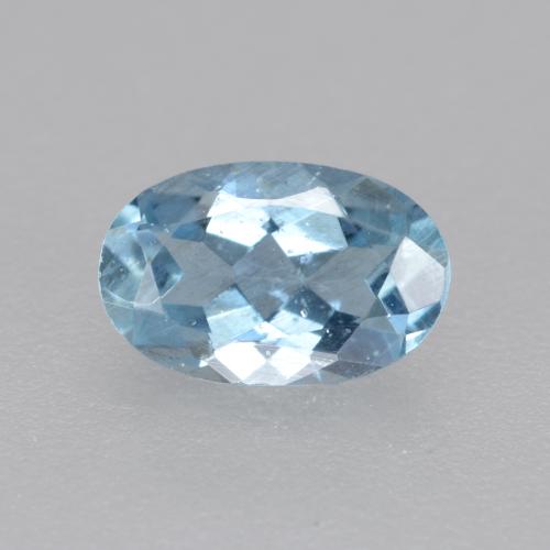 Aguamarina azul natural de 0,36 ct, corte óvalo, VS-SI