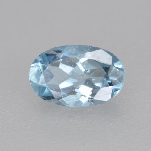 Aguamarina azul natural de 0,36 ct, corte óvalo, VS-SI