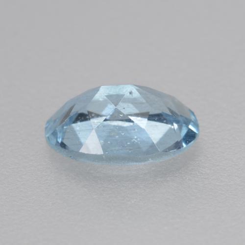 Aguamarina azul natural de 0,36 ct, corte óvalo, VS-SI