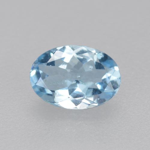 Aguamarina Azul Cielo natural de 0.35 ct, Corte Óvalo, VS-SI
