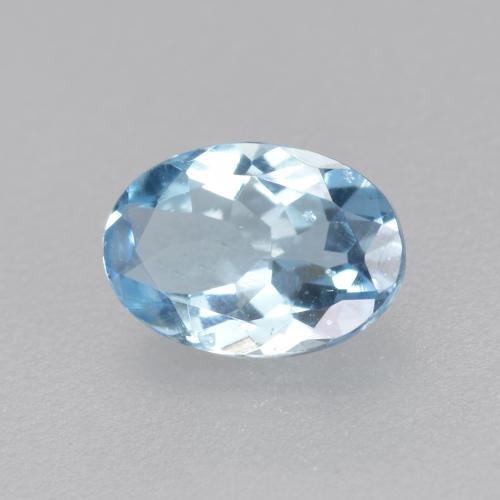 Aguamarina Azul Cielo natural de 0.35 ct, Corte Óvalo, VS-SI
