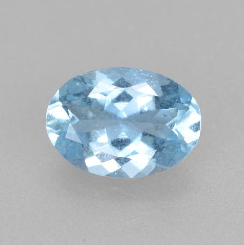Aguamarina azul natural de 0,62 ct, corte óvalo, VS-SI