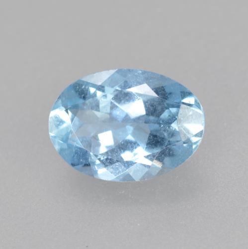Aguamarina azul natural de 0,62 ct, corte óvalo, VS-SI
