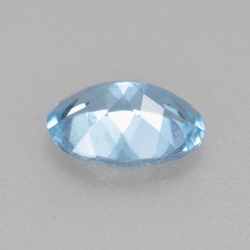 Aguamarina azul natural de 0,62 ct, corte óvalo, VS-SI