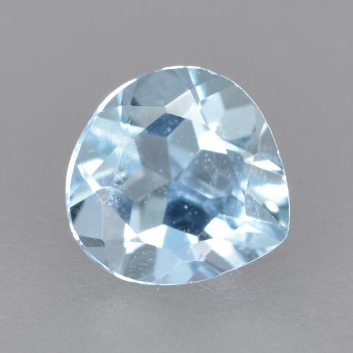 Aguamarina azul natural de 0,42 ct, en forma de pera, VS