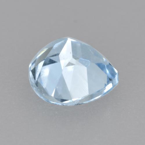 Aguamarina azul natural de 0,42 ct, en forma de pera, VS