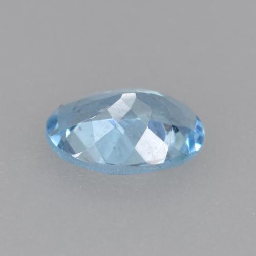Aguamarina azul natural de 0,38 ct, corte óvalo, VS