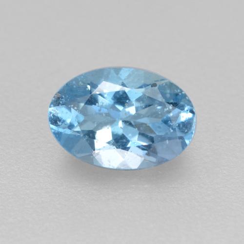 Aguamarina Azul maya intenso natural de 0.39 ct, Corte Óvalo, VS-SI