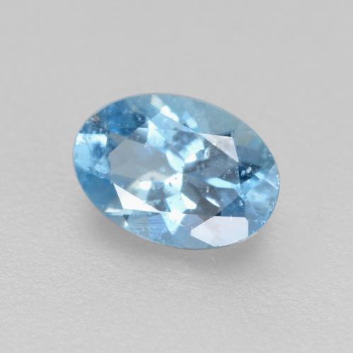 Aguamarina Azul maya intenso natural de 0.39 ct, Corte Óvalo, VS-SI
