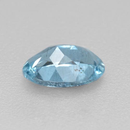 Aguamarina azul natural de 0,38 ct, corte óvalo, VS-SI