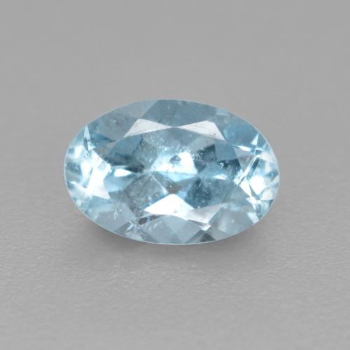Aguamarina azul natural de 0,47 ct, corte óvalo, VS-SI