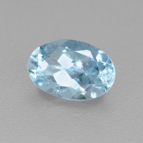 Aguamarina azul natural de 0,47 ct, corte óvalo, VS-SI