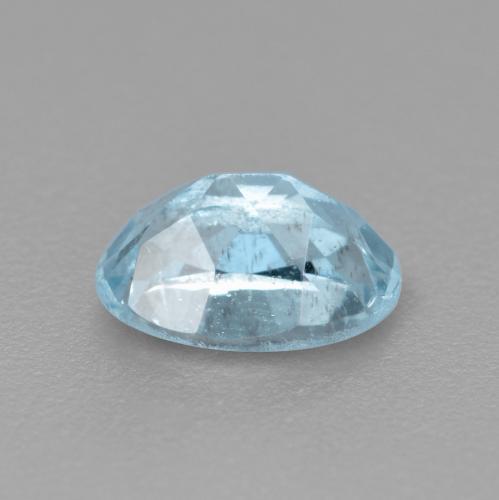 Aguamarina azul natural de 0,47 ct, corte óvalo, VS-SI