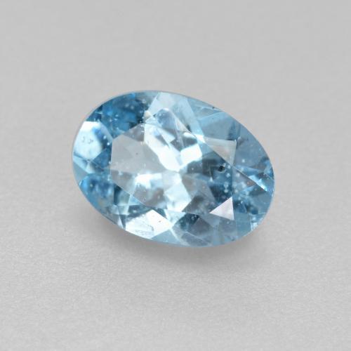 Aguamarina Azul natural de 0.56 ct, Corte Óvalo, VS-SI