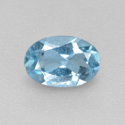 Aguamarina azul natural de 0,33 ct, corte óvalo, VS-SI