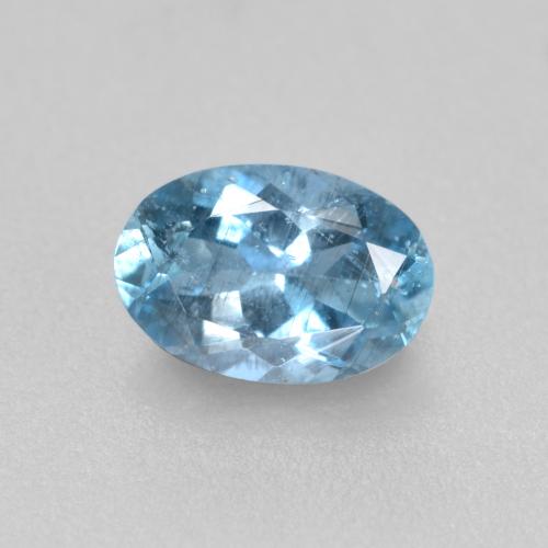 Aguamarina azul natural de 0,44 ct, corte óvalo, VS-SI