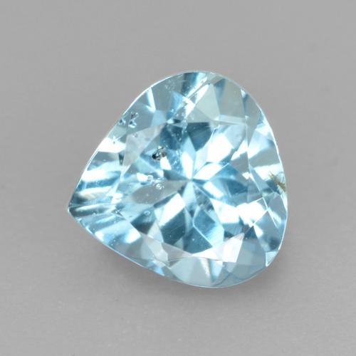 Aguamarina azul natural de 0,38 ct, en forma de pera, SI