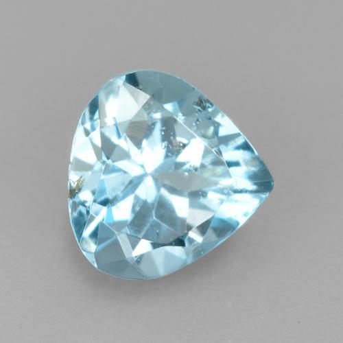 Aguamarina azul natural de 0,38 ct, en forma de pera, SI