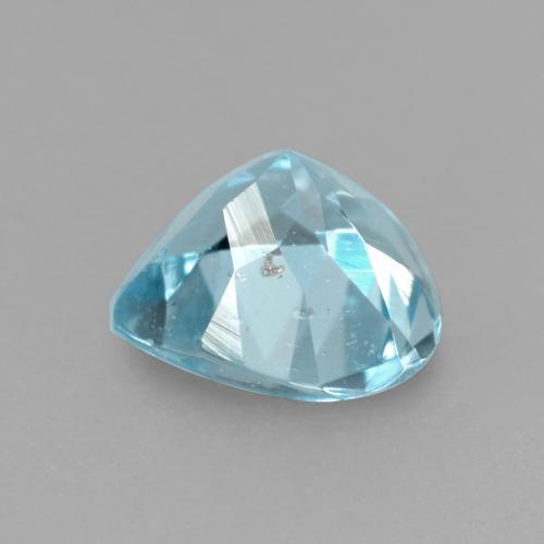 Aguamarina azul natural de 0,38 ct, en forma de pera, SI
