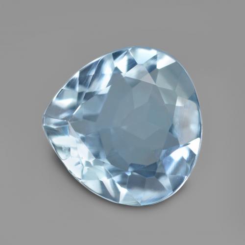 Aguamarina azul natural de 0,57 ct, en forma de pera, VVS-VS