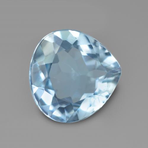 Aguamarina azul natural de 0,57 ct, en forma de pera, VVS-VS