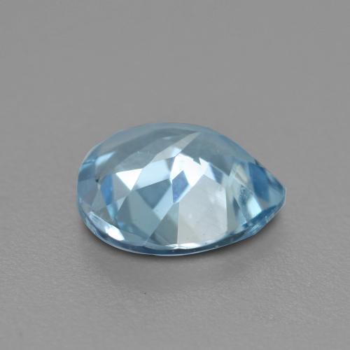 Aguamarina azul natural de 0,57 ct, en forma de pera, VVS-VS