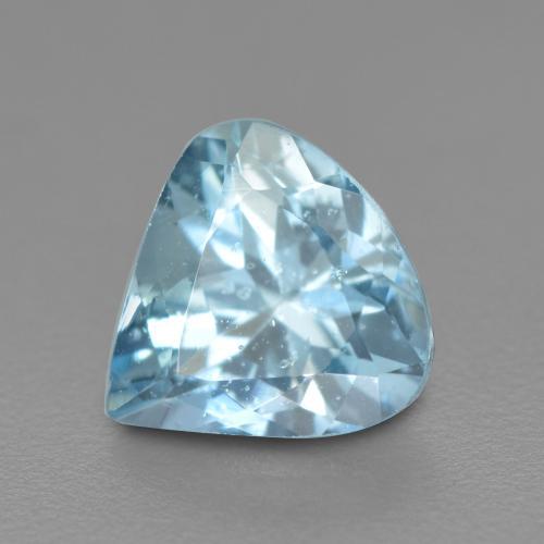 Aguamarina azul natural de 0,74 ct, en forma de pera, VS-SI