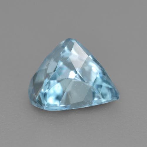 Aguamarina azul natural de 0,74 ct, en forma de pera, VS-SI