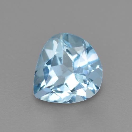Aguamarina azul natural de 0,33 ct, en forma de pera, VS