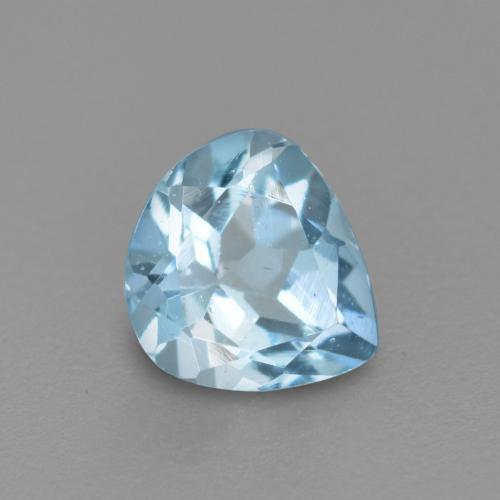 Aguamarina azul natural de 0,33 ct, en forma de pera, VS