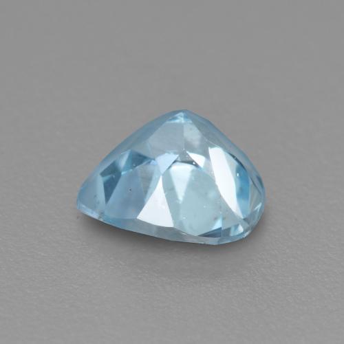 Aguamarina azul natural de 0,33 ct, en forma de pera, VS