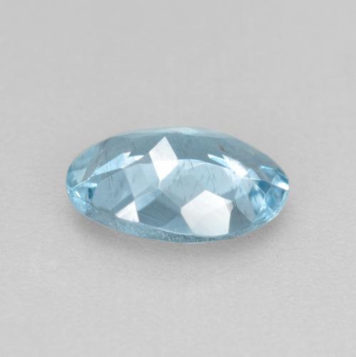 Aguamarina azul natural de 0,65 ct, corte óvalo, VS-SI